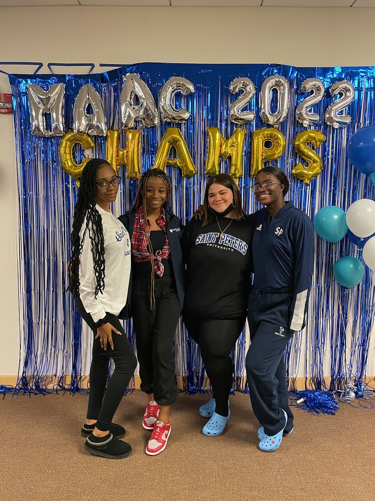 1st Watch Party v Kentucky w volunteers Fatima, left - Emma Juedi & Roselande Thomas .jpg